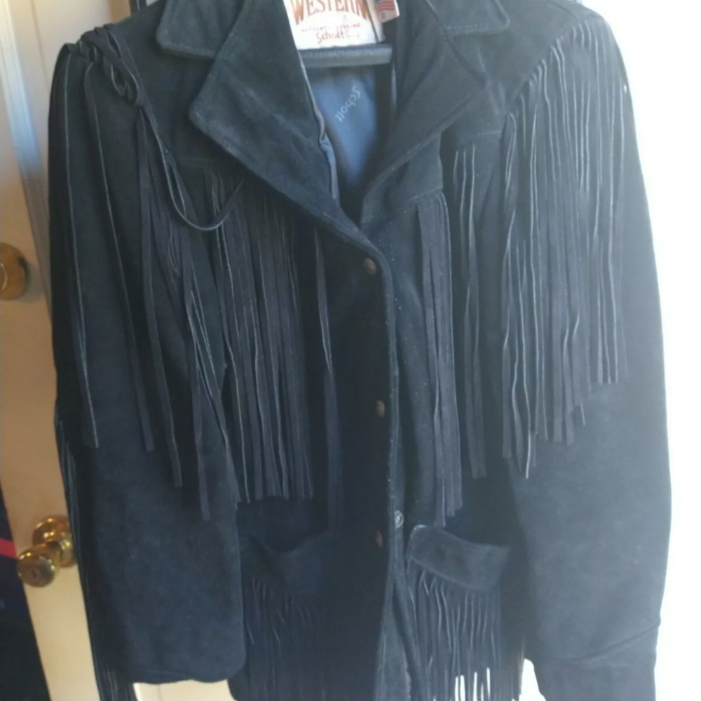 Schott of New York Western style jacket with tassels.